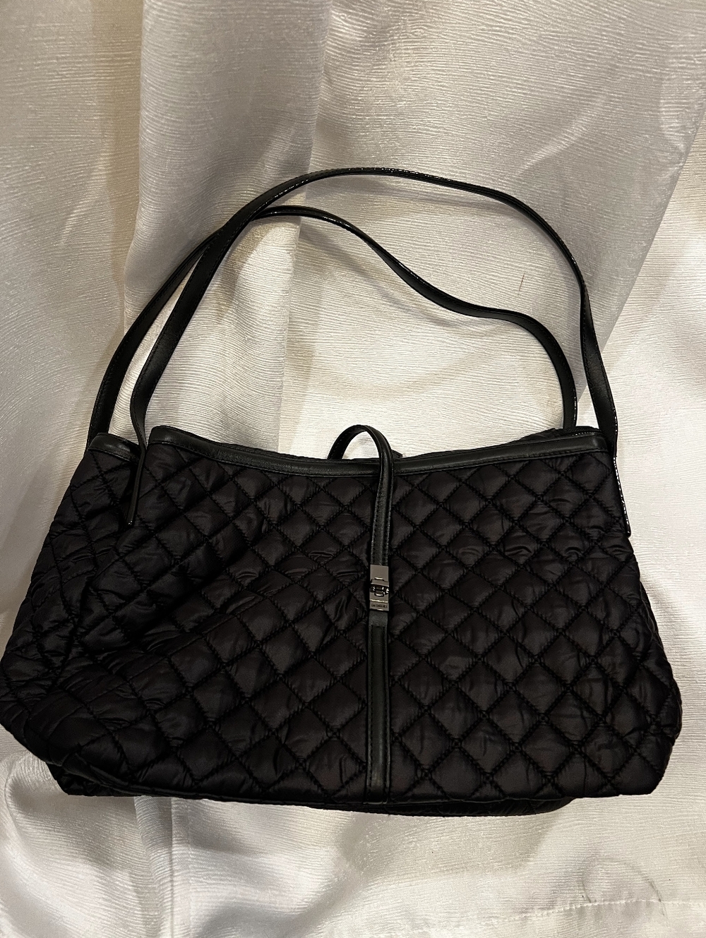 MZ Wallace Black Astor E/W Luxary Tote Bag Quilted Leather Shoulder Bag - Picture 10 of 14